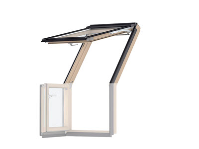 VELUX GEL con VEC Balconata superiore, legno