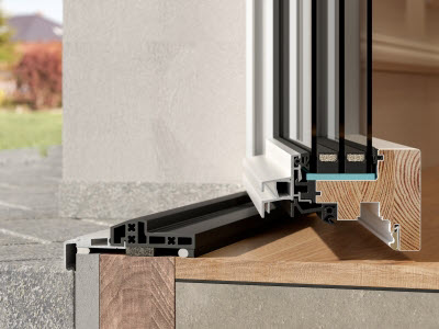 Renovationsfenster RF1 design aus Holz-Metall Bild 3