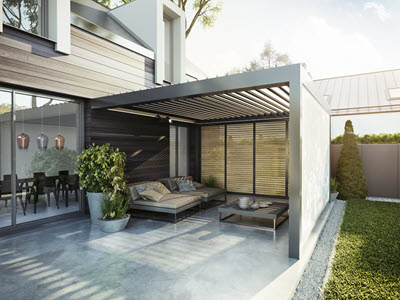 Pergola SO! - Lamellendach mit schwenkbaren Lamellen