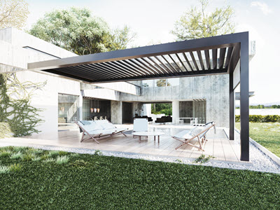 Pergola SO! - Lamellendach mit schwenkbaren Lamellen Bild 2