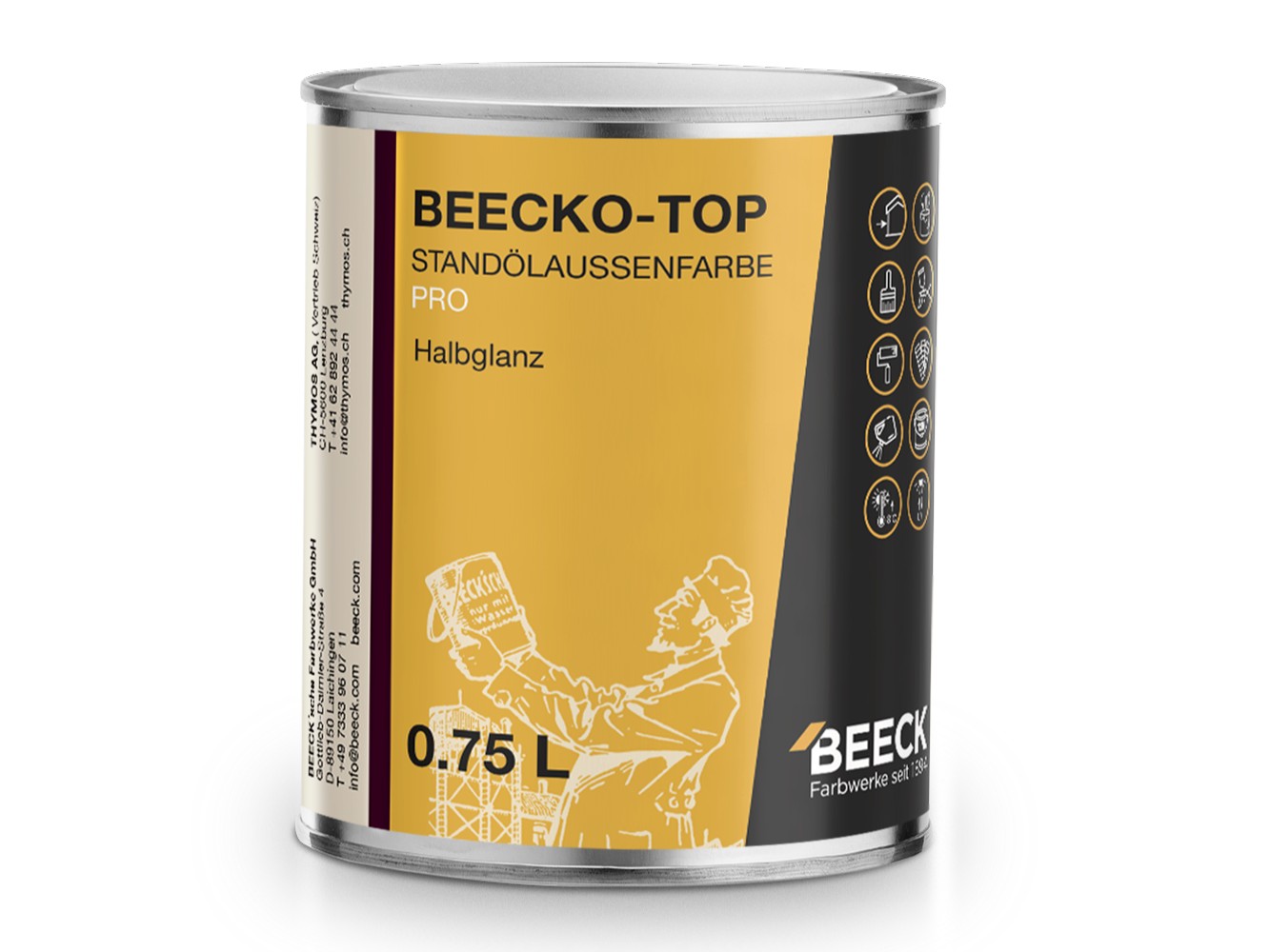 BEECKO-TOP Standölaussenfarbe PRO Halbglanz